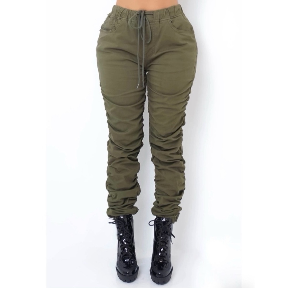 Rouched Ankle Length Pants